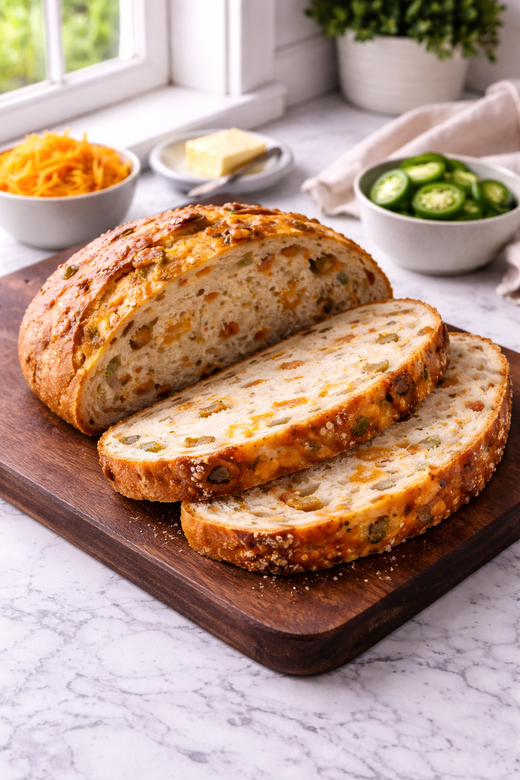 Jalapeño Cheddar Sourdough Loaf